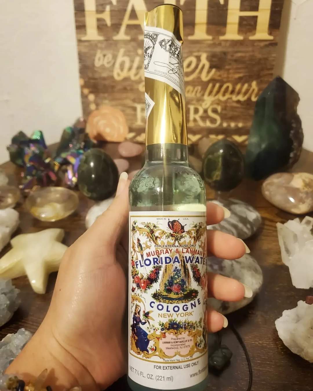 Florida Water 7.5 oz Infused with Lourdes Water/ For Blessing