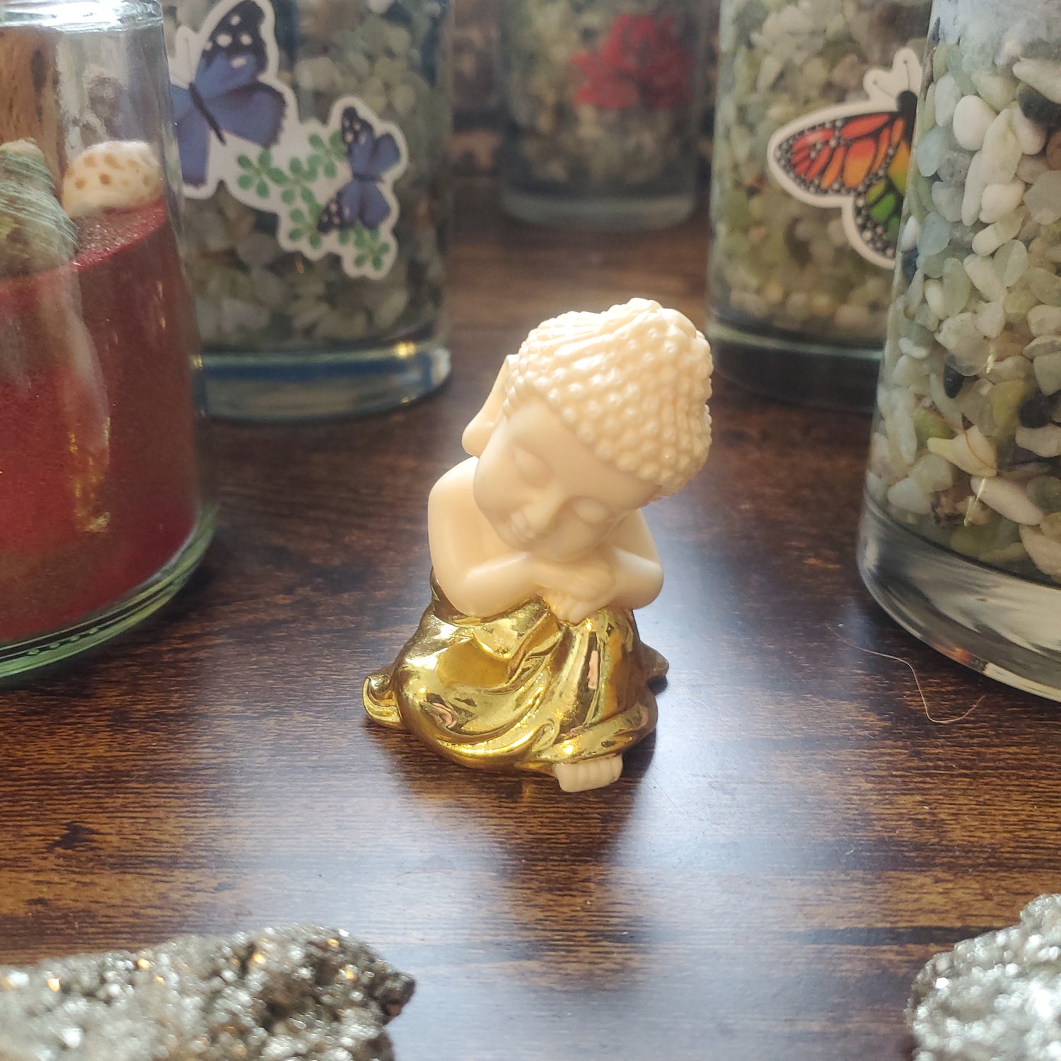 Ivory nut / Tagua nut Baby Gautama Buddha Figurine/ Shakyamuni Buddha/Tagua Statue - Healing Plants Miami