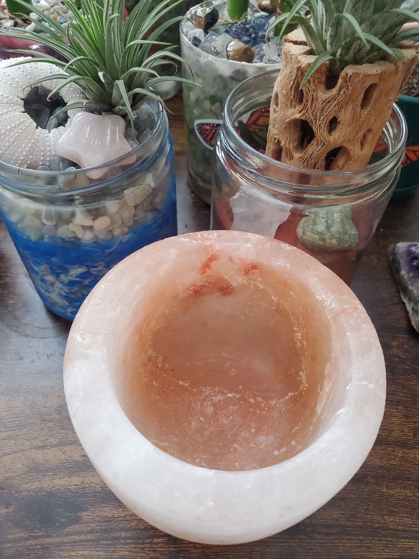 Himalayan Salt Mortar and Pestle Set/100% Himalayan Salt - Healing Plants Miami